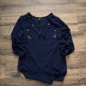 Navy blouse